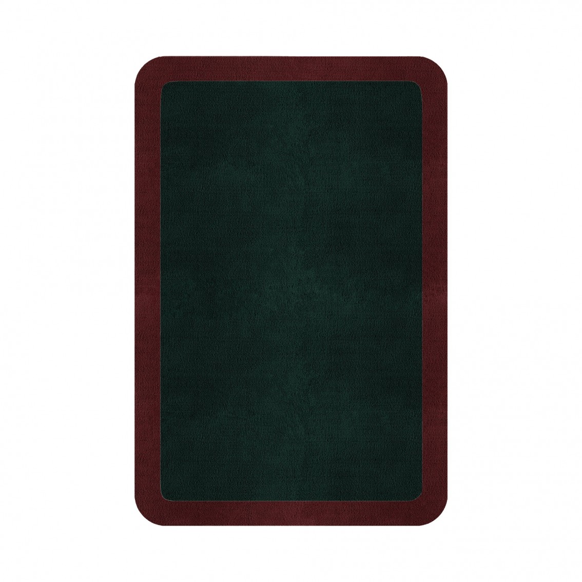 BORDER ATELIER HUNTER GREEN ROUNDED EDGE AREA RUG BORDER ATELIER HUNTER GREEN ROUNDED EDGE AREA RUG