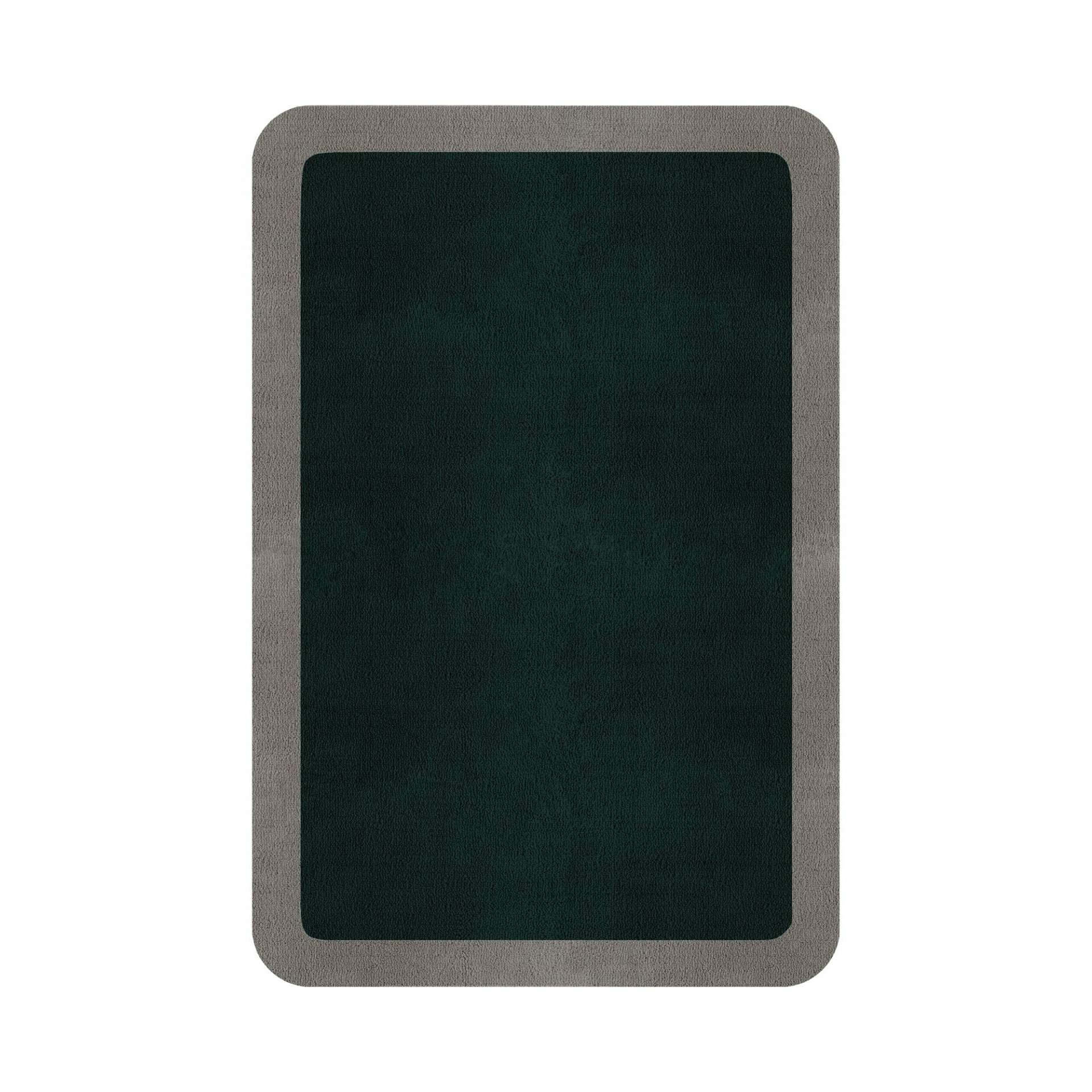 BORDER ATELIER HUNTER GREEN ROUNDED EDGE AREA RUG