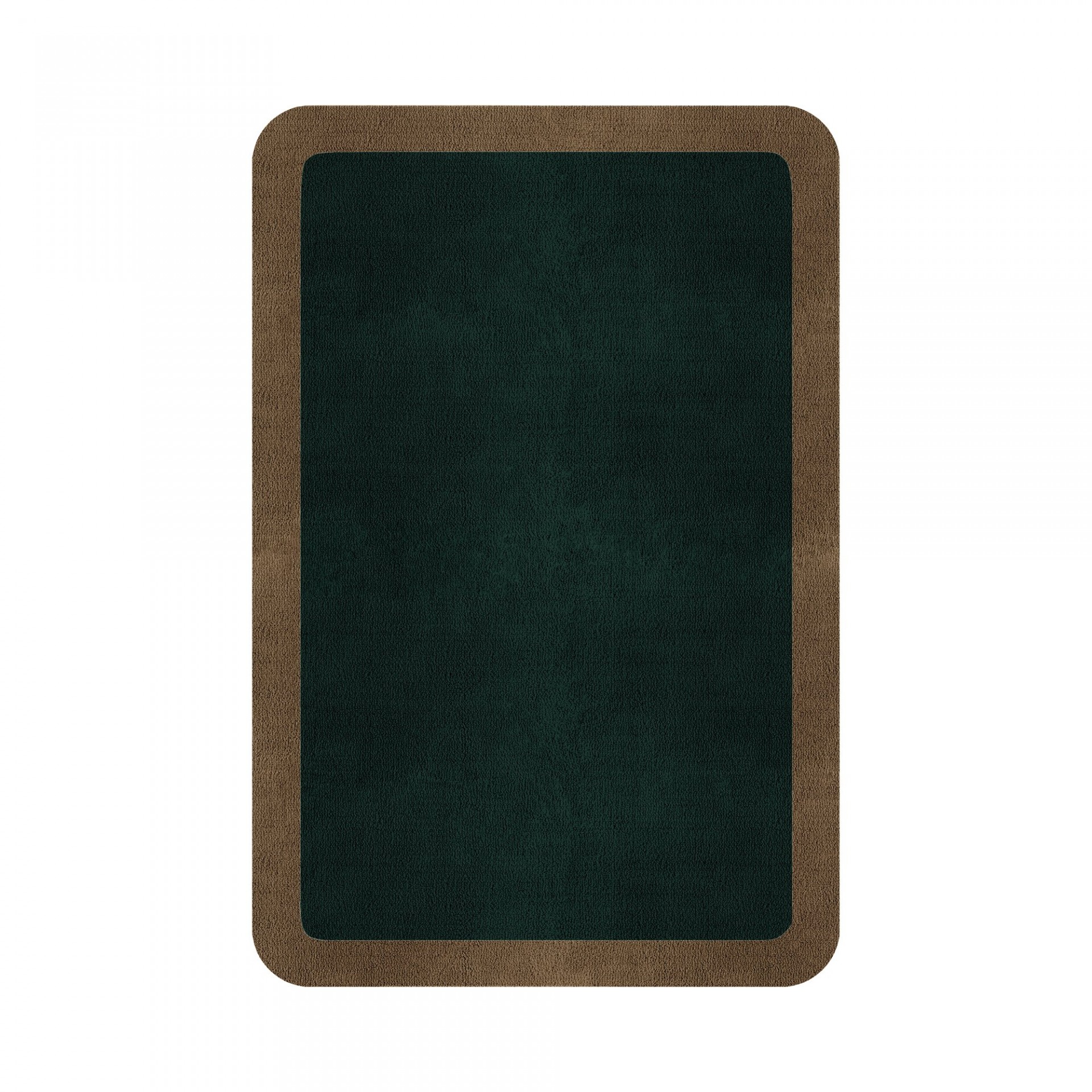 BORDER ATELIER HUNTER GREEN ROUNDED EDGE AREA RUG