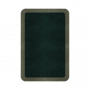 BORDER ATELIER HUNTER GREEN ROUNDED EDGE AREA RUG