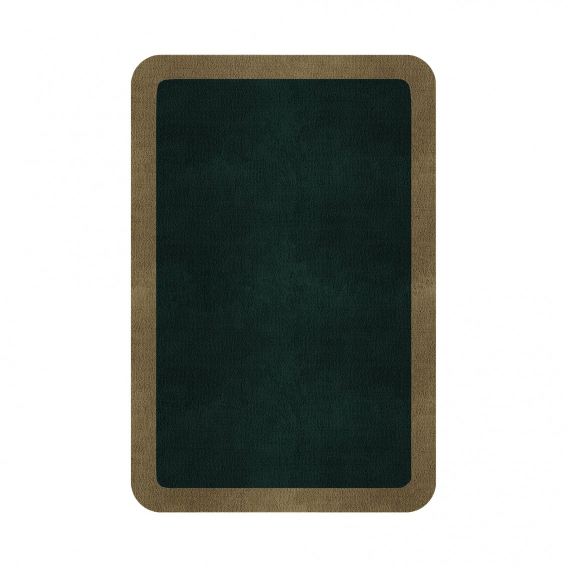 BORDER ATELIER HUNTER GREEN ROUNDED EDGE AREA RUG