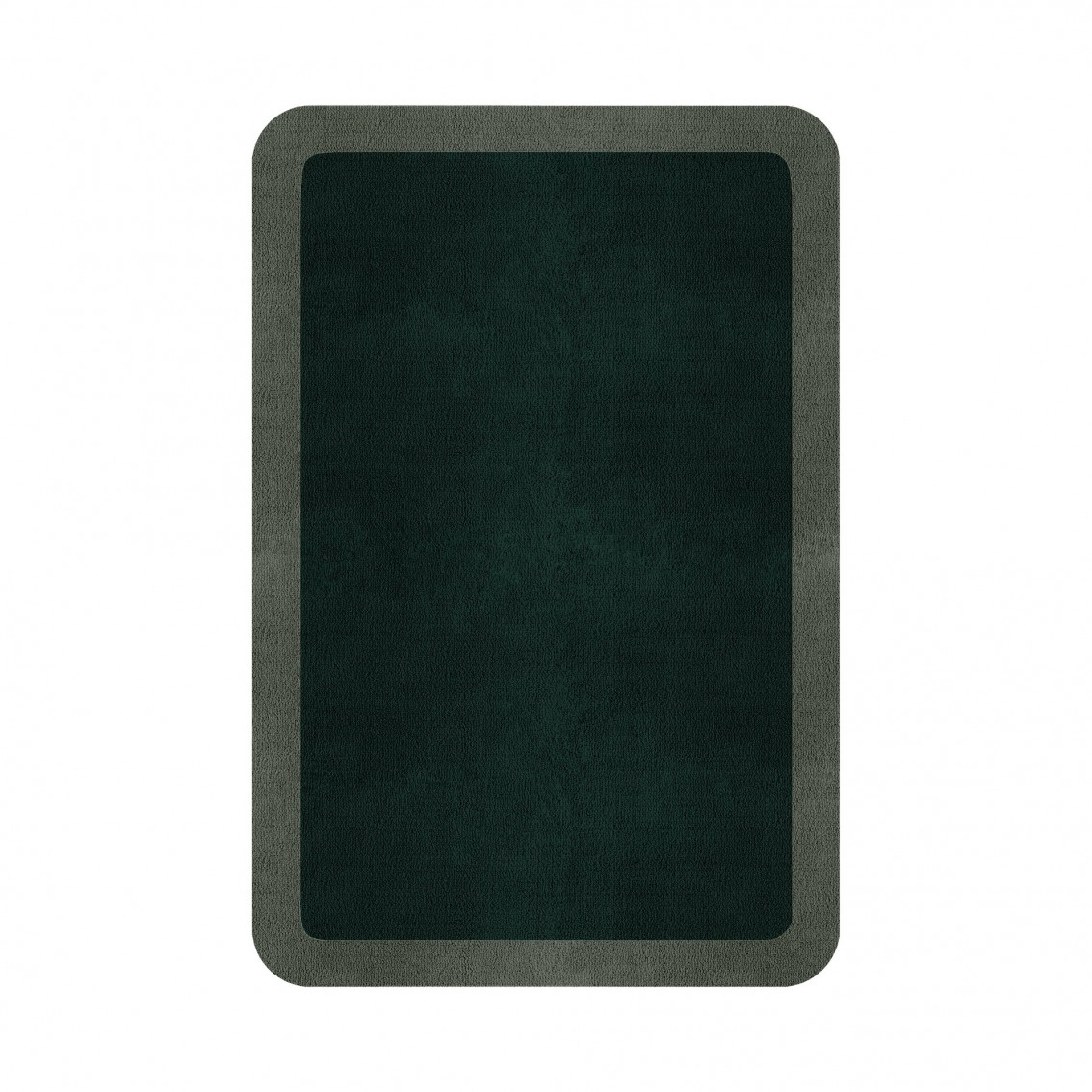 BORDER ATELIER HUNTER GREEN ROUNDED EDGE AREA RUG