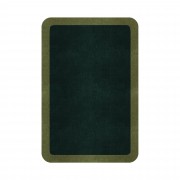 BORDER ATELIER HUNTER GREEN ROUNDED EDGE AREA RUG