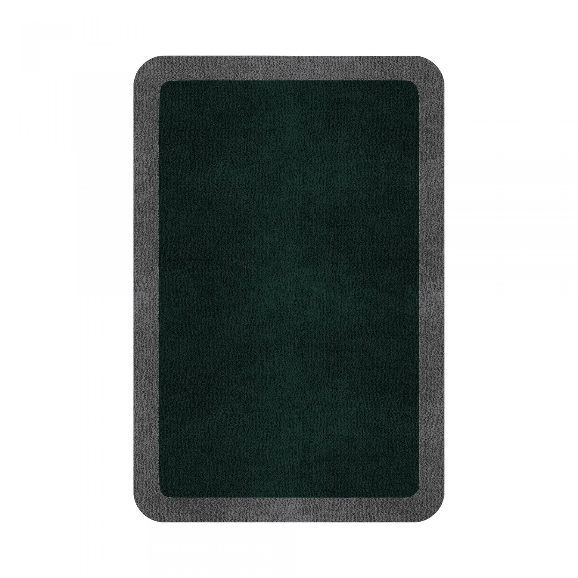 BORDER ATELIER HUNTER GREEN ROUNDED EDGE AREA RUG