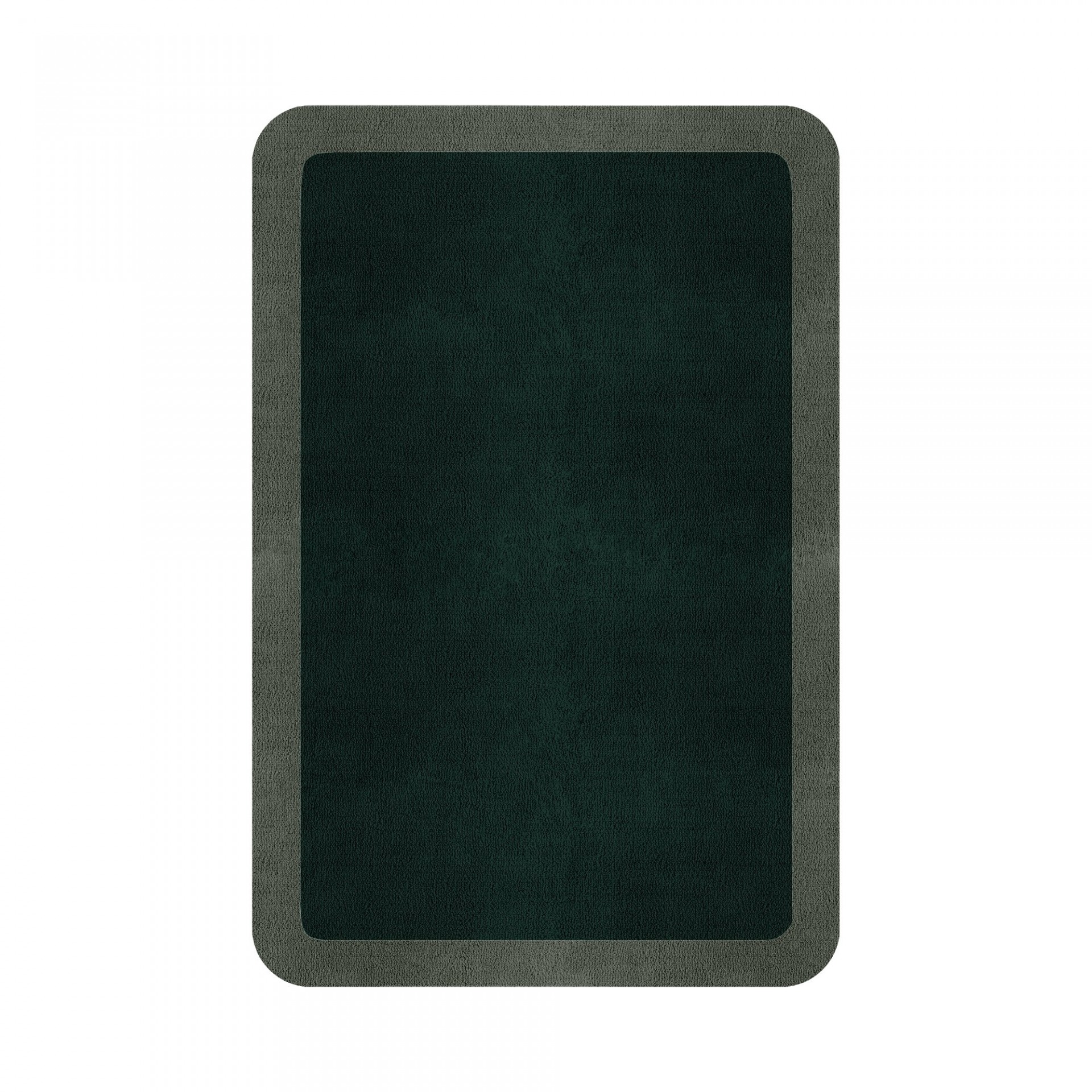 BORDER ATELIER HUNTER GREEN ROUNDED EDGE AREA RUG