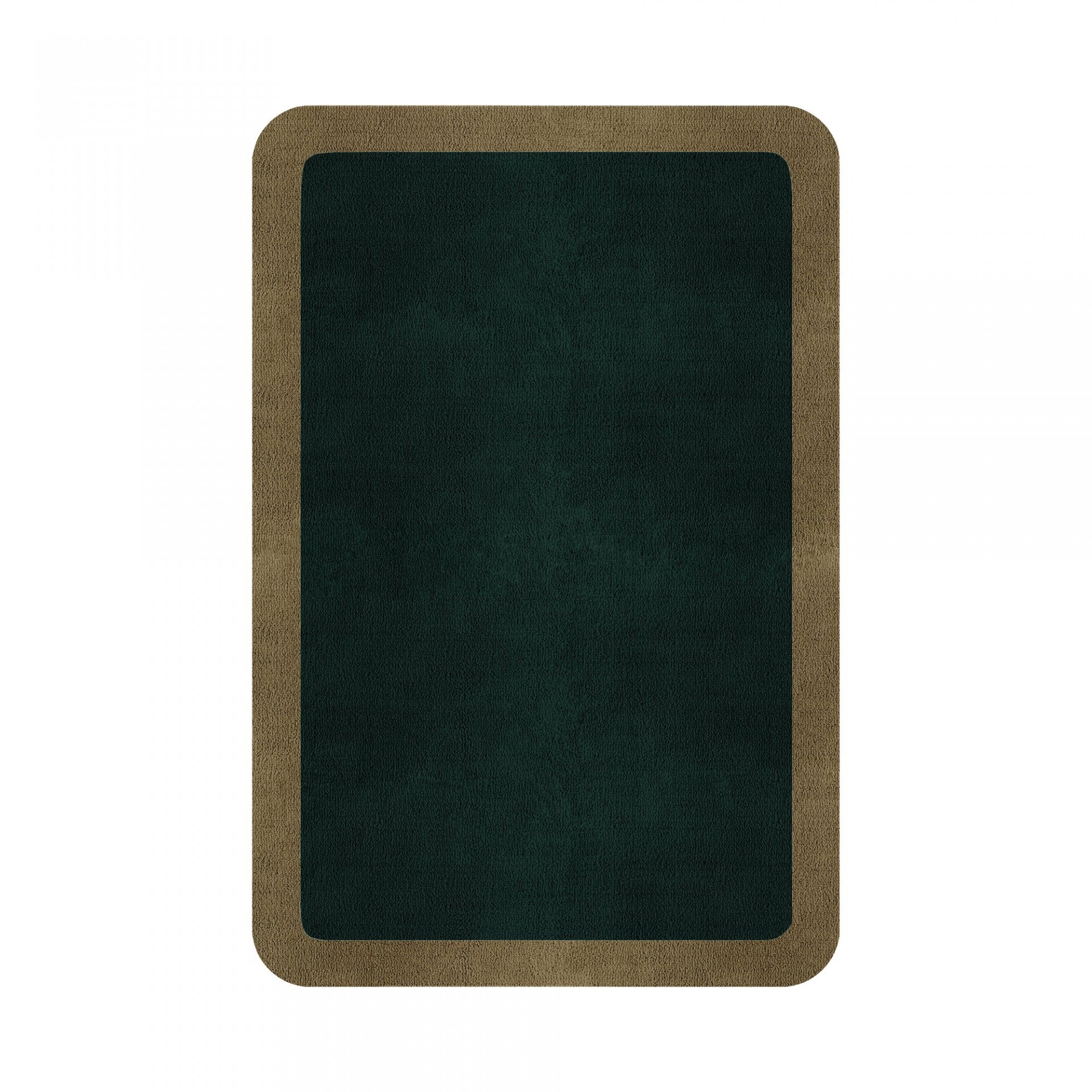 BORDER ATELIER HUNTER GREEN ROUNDED EDGE AREA RUG