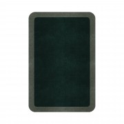 BORDER ATELIER HUNTER GREEN ROUNDED EDGE AREA RUG