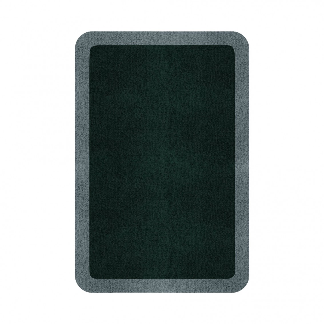 BORDER ATELIER HUNTER GREEN ROUNDED EDGE AREA RUG BORDER ATELIER HUNTER GREEN ROUNDED EDGE AREA RUG