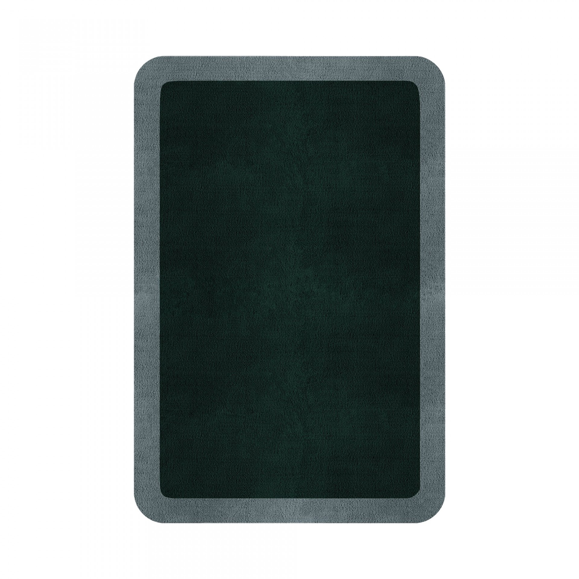 BORDER ATELIER HUNTER GREEN ROUNDED EDGE AREA RUG