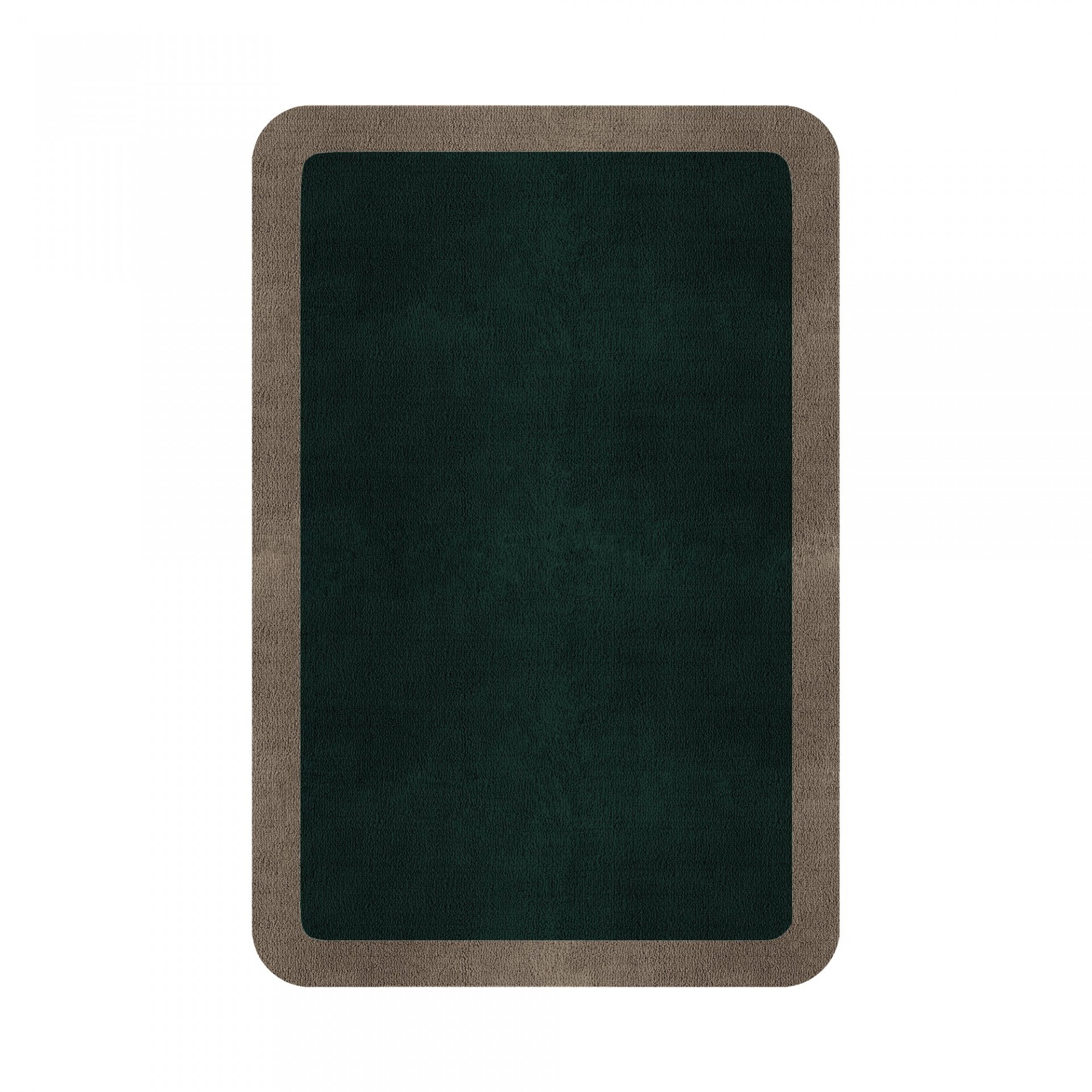BORDER ATELIER HUNTER GREEN ROUNDED EDGE AREA RUG