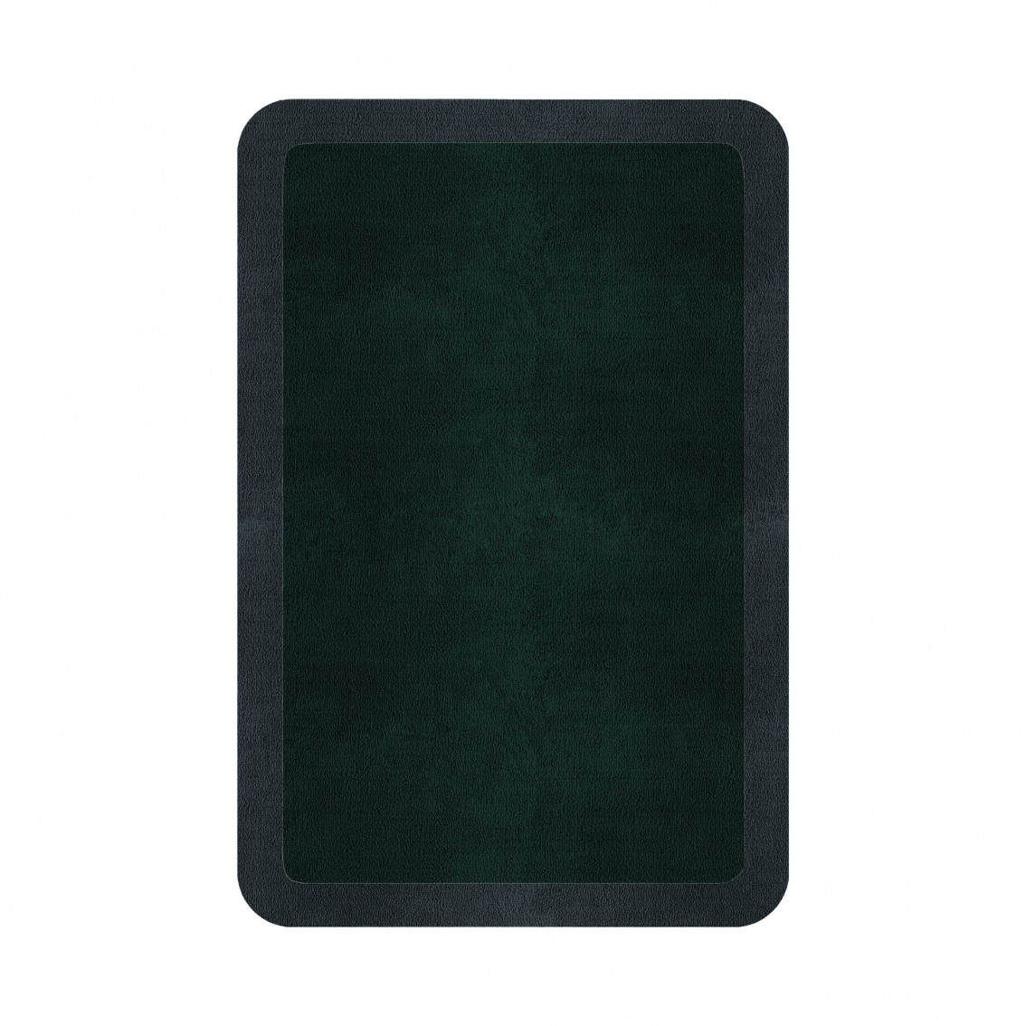 BORDER ATELIER HUNTER GREEN ROUNDED EDGE AREA RUG