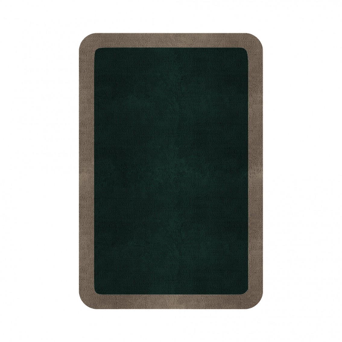 BORDER ATELIER HUNTER GREEN ROUNDED EDGE AREA RUG BORDER ATELIER HUNTER GREEN ROUNDED EDGE AREA RUG