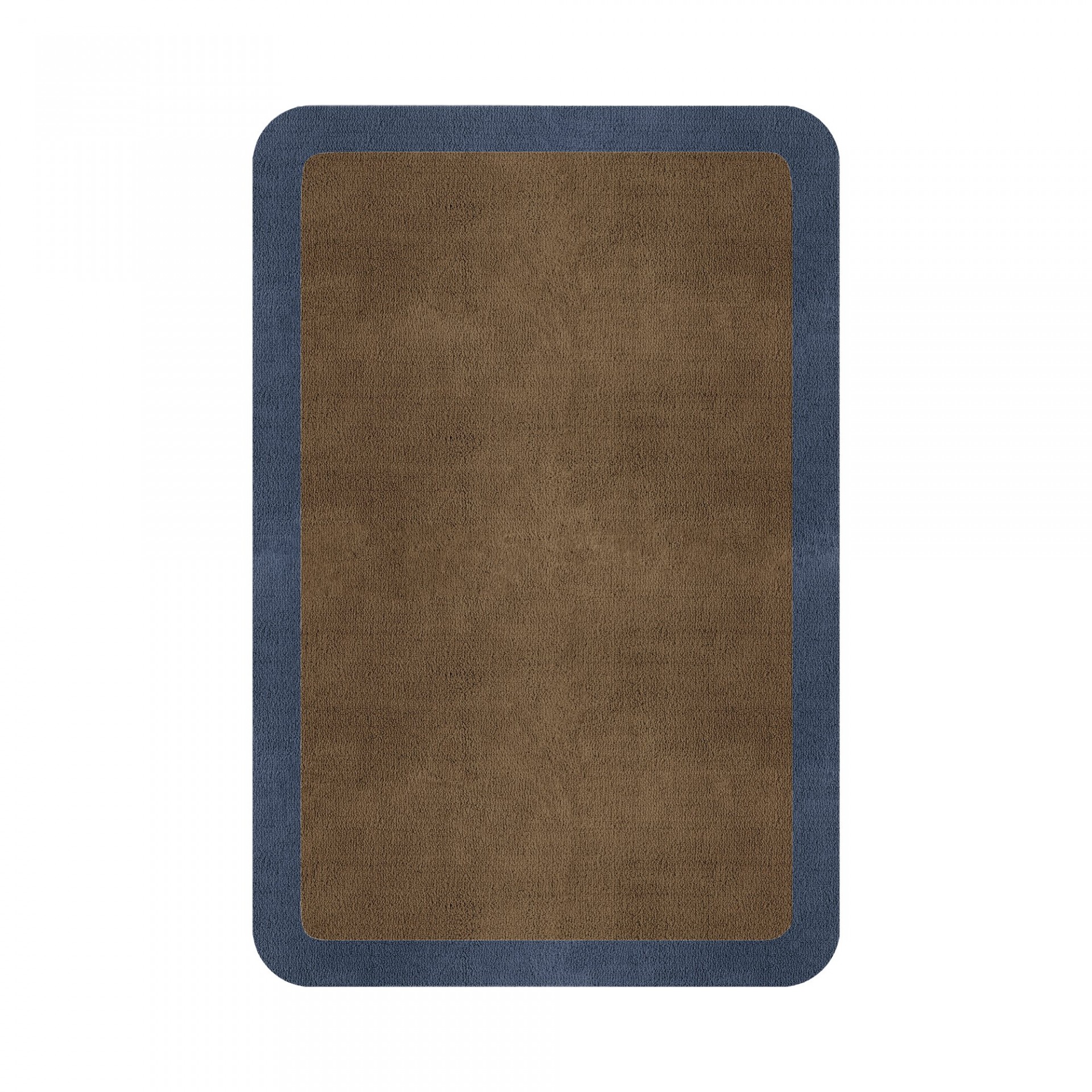 BORDER ATELIER CAMEL BROWN ROUNDED EDGE AREA RUG