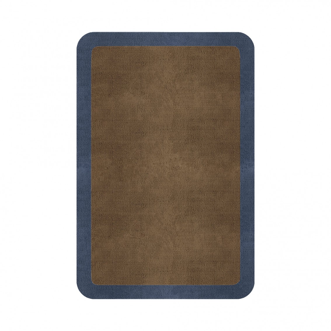 BORDER ATELIER CAMEL BROWN ROUNDED EDGE AREA RUG
