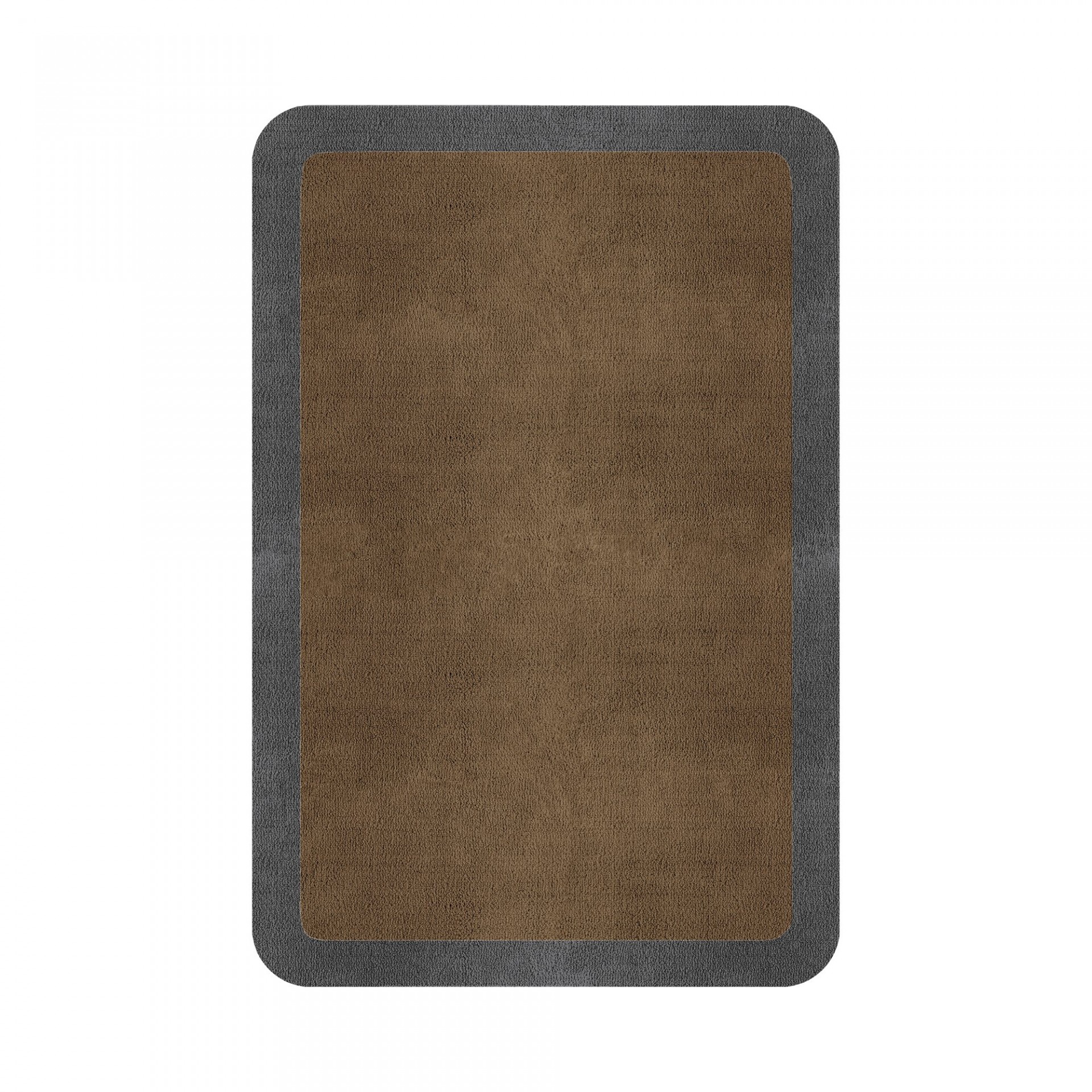 BORDER ATELIER CAMEL BROWN ROUNDED EDGE AREA RUG