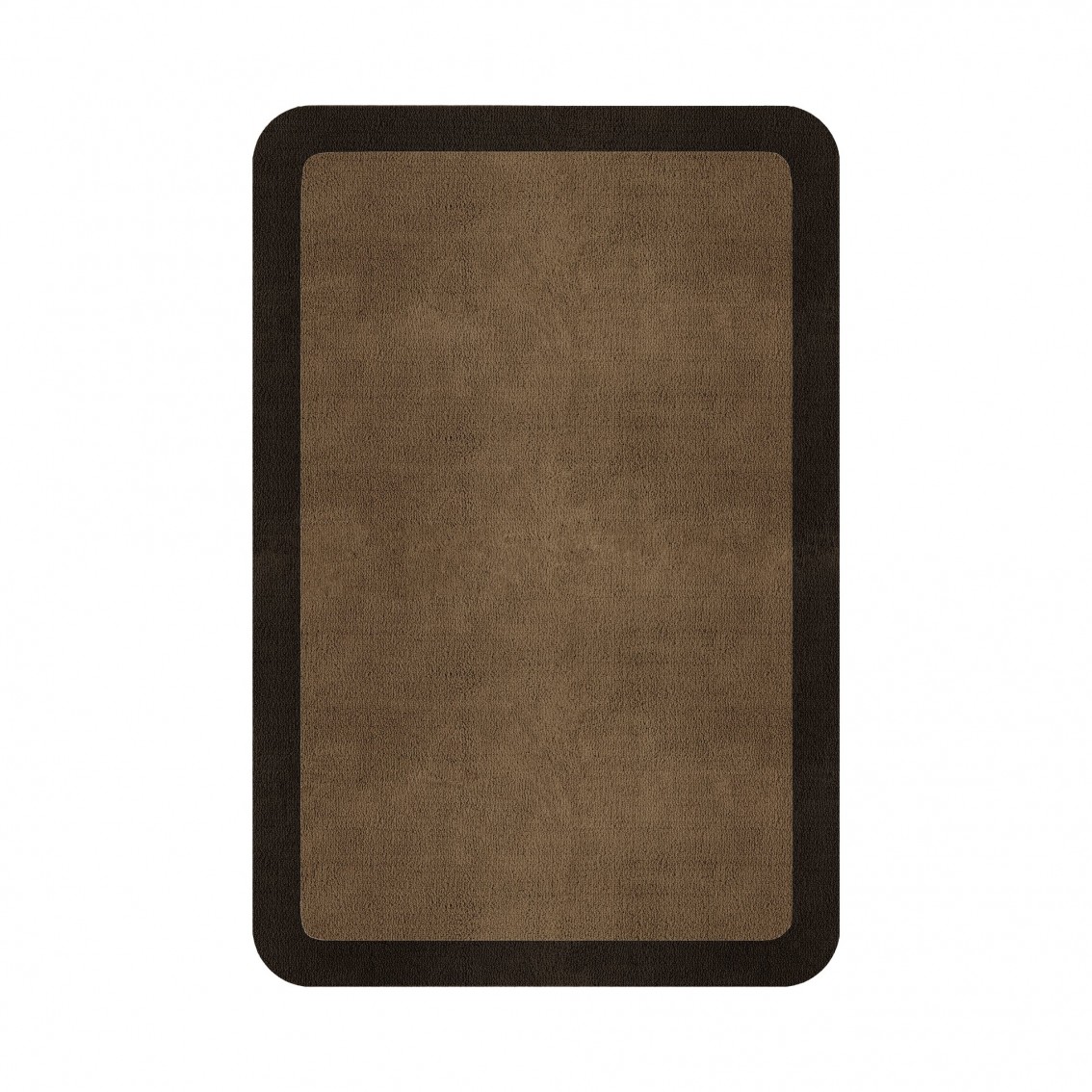 BORDER ATELIER CAMEL BROWN ROUNDED EDGE AREA RUG