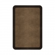 BORDER ATELIER CAMEL BROWN ROUNDED EDGE AREA RUG