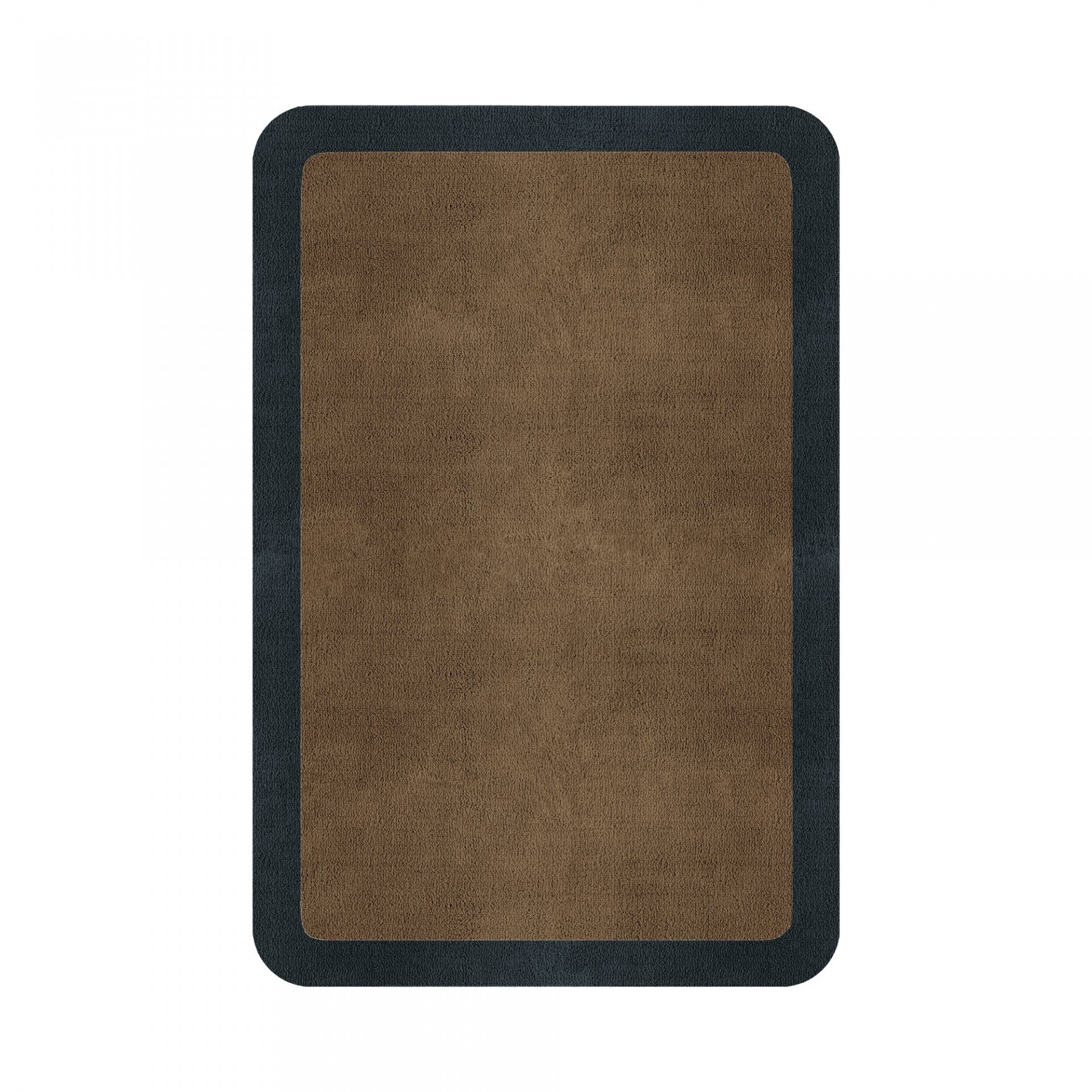 BORDER ATELIER CAMEL BROWN ROUNDED EDGE AREA RUG