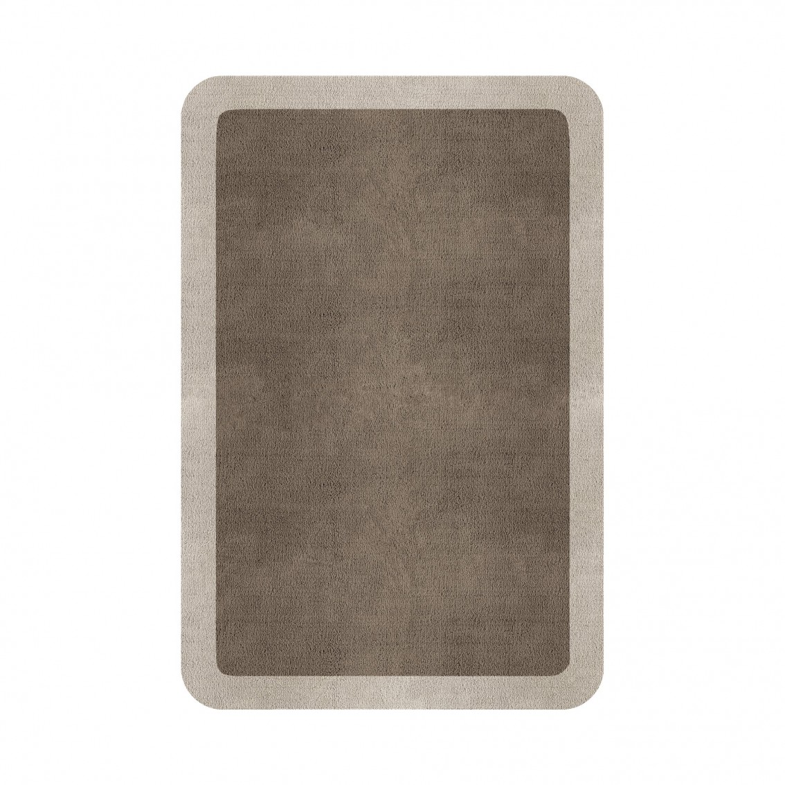 BORDER ATELIER TAUPE ROUNDED EDGE AREA RUG BORDER ATELIER TAUPE ROUNDED EDGE AREA RUG