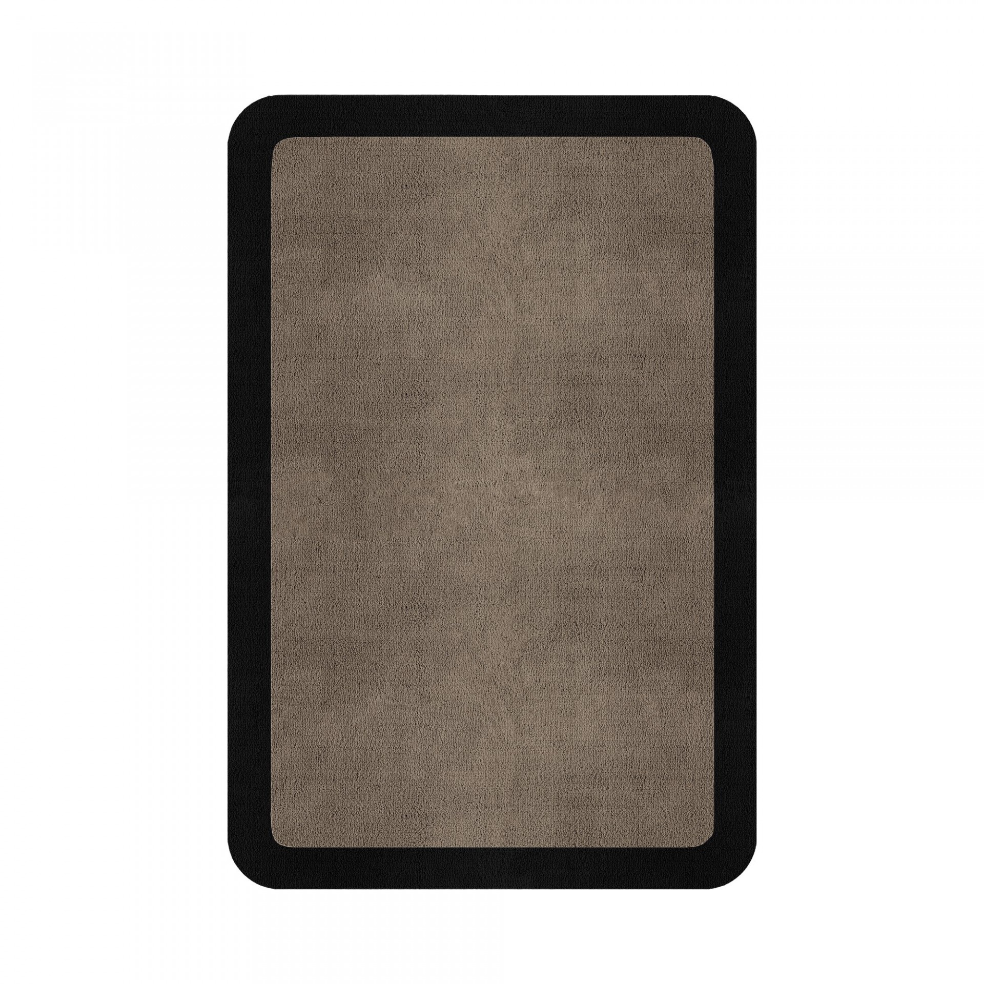 BORDER ATELIER TAUPE ROUNDED EDGE AREA RUG
