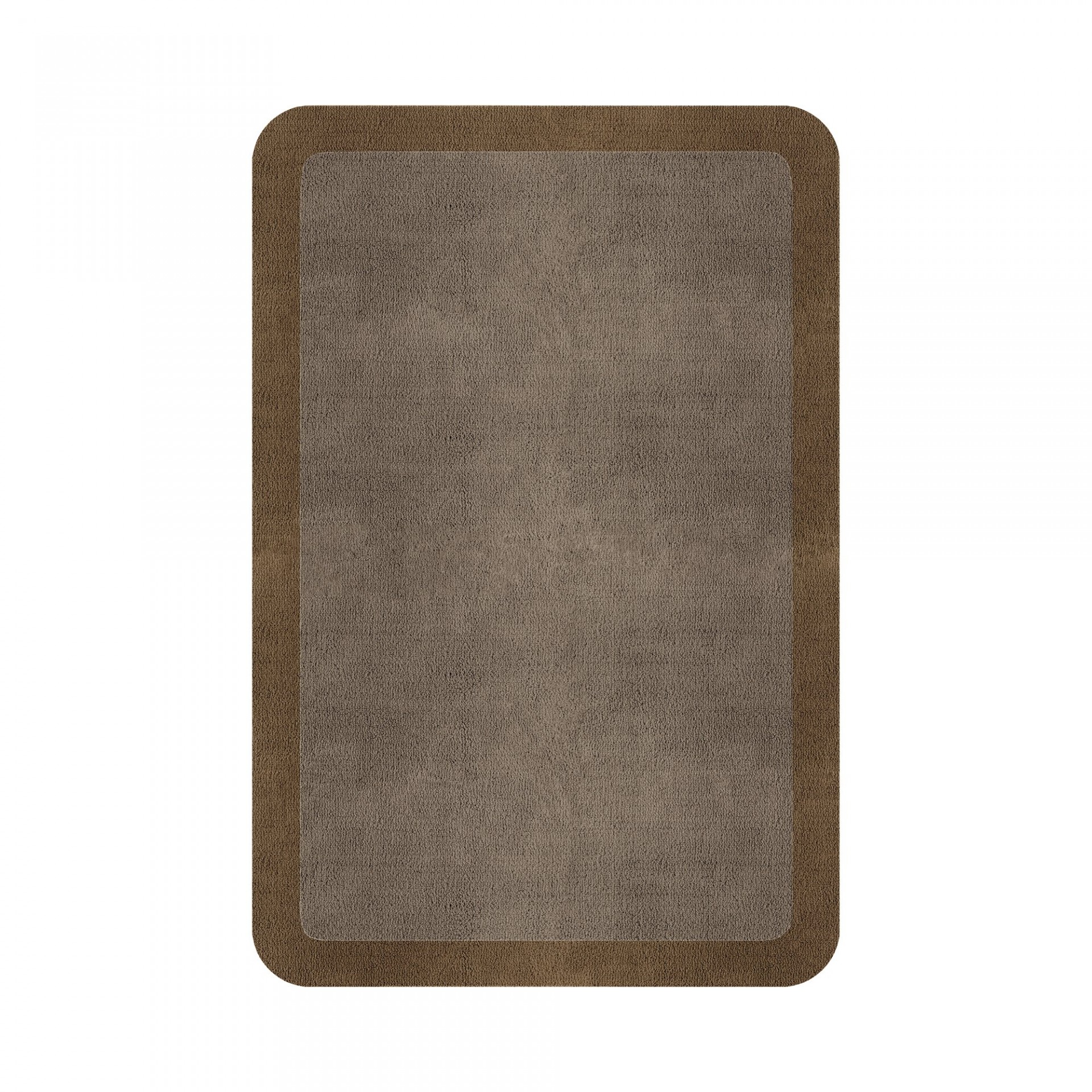 BORDER ATELIER TAUPE ROUNDED EDGE AREA RUG