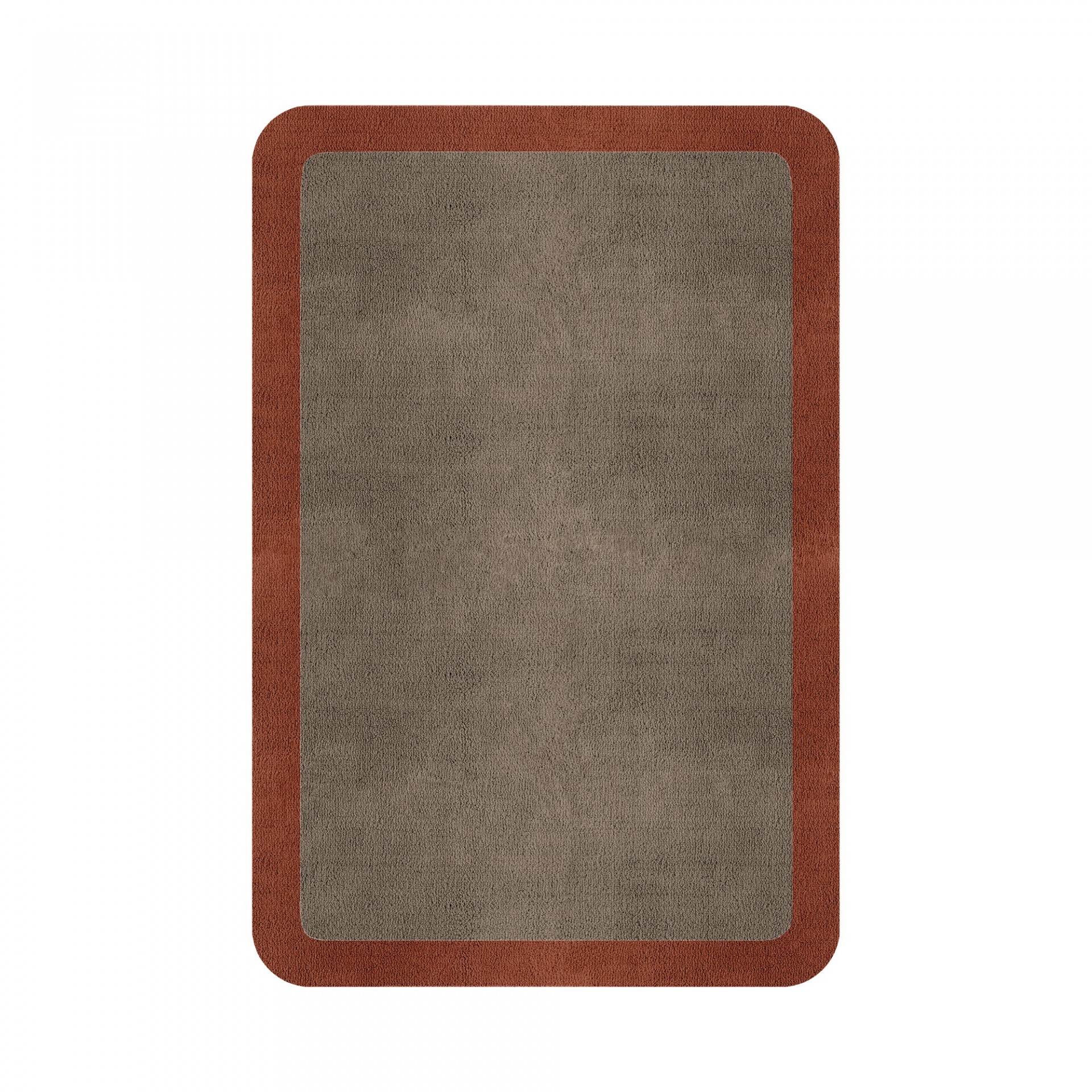 BORDER ATELIER TAUPE ROUNDED EDGE AREA RUG