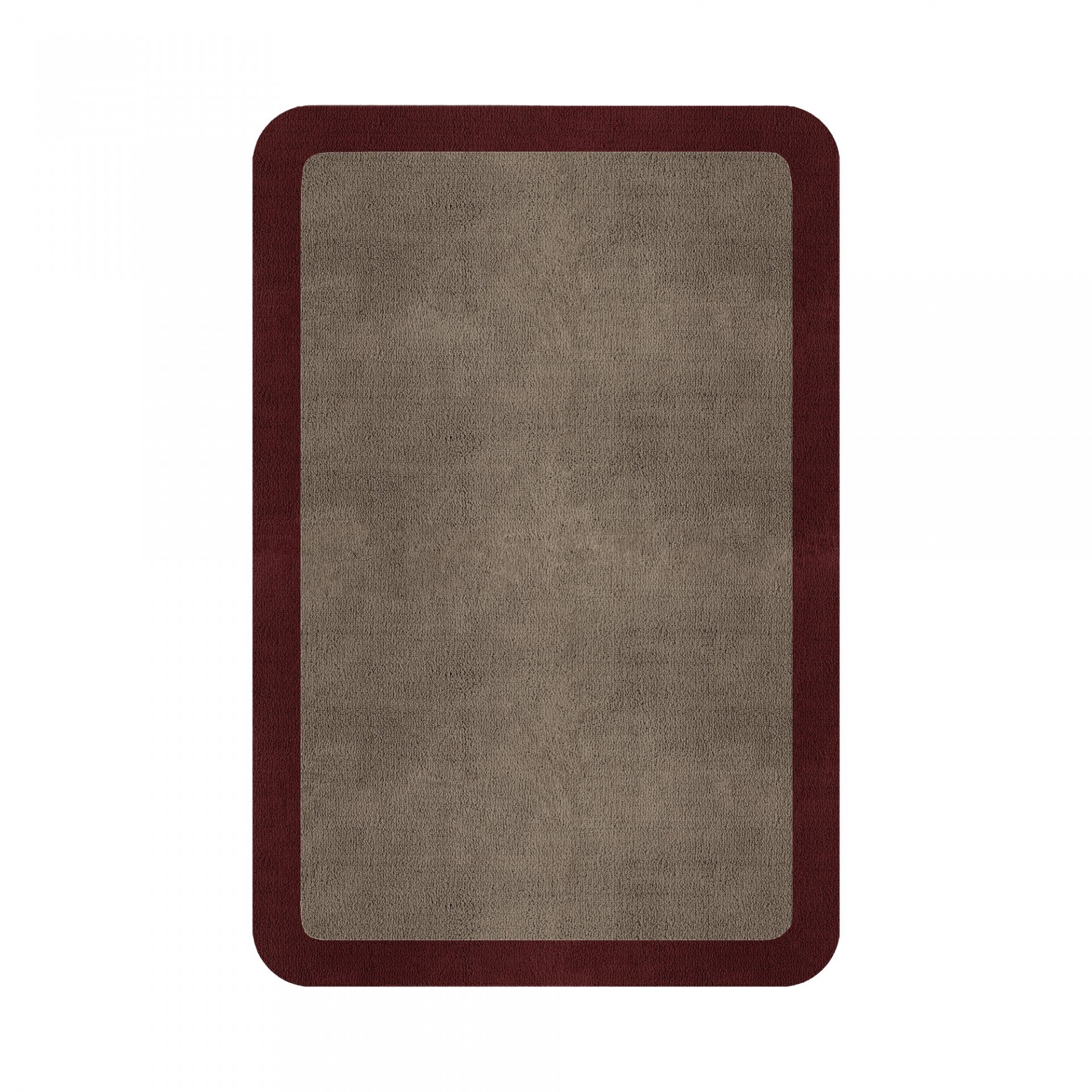 BORDER ATELIER TAUPE ROUNDED EDGE AREA RUG
