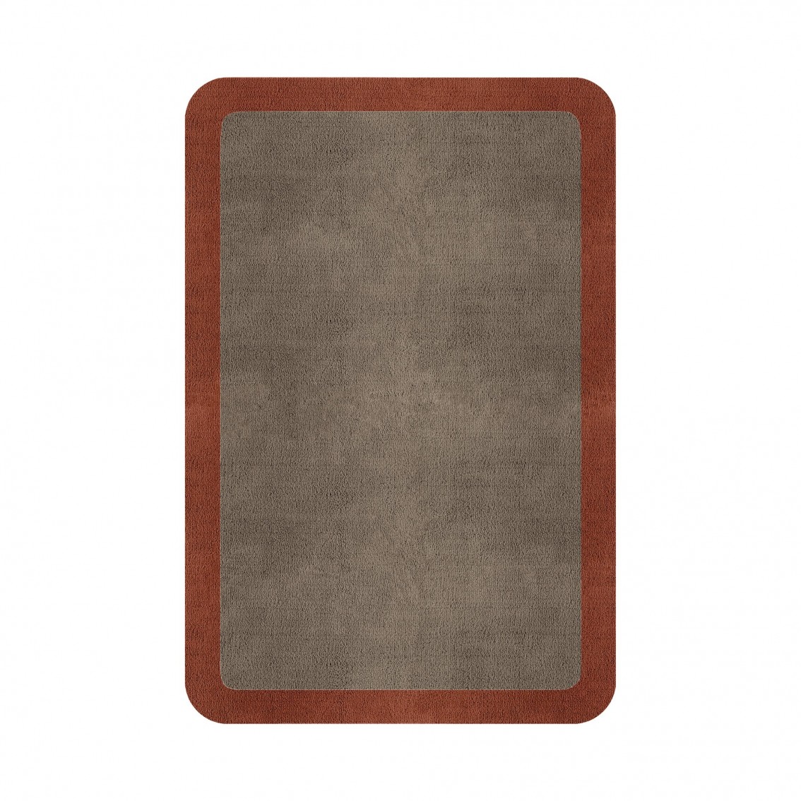 BORDER ATELIER TAUPE ROUNDED EDGE AREA RUG BORDER ATELIER TAUPE ROUNDED EDGE AREA RUG