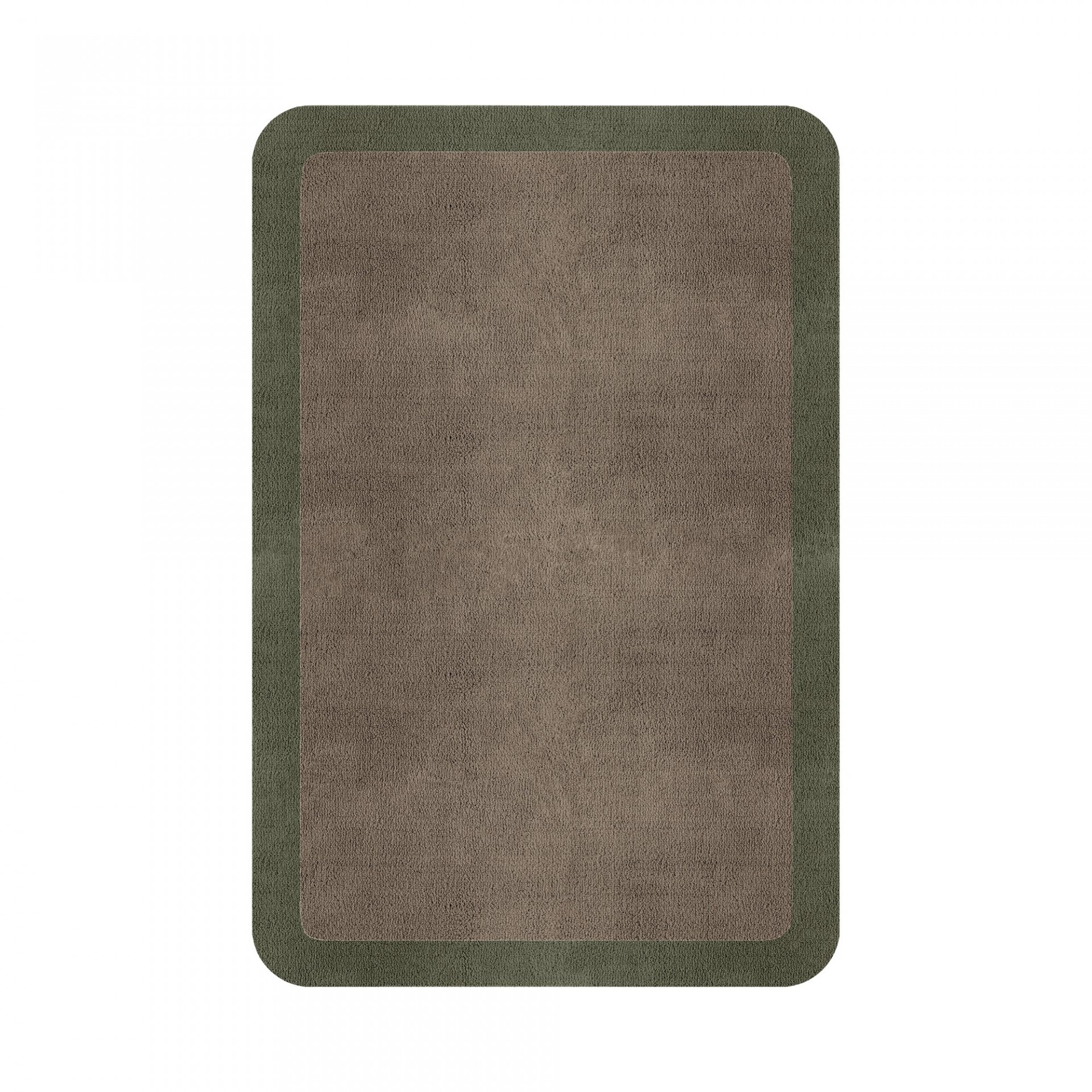 BORDER ATELIER TAUPE ROUNDED EDGE AREA RUG