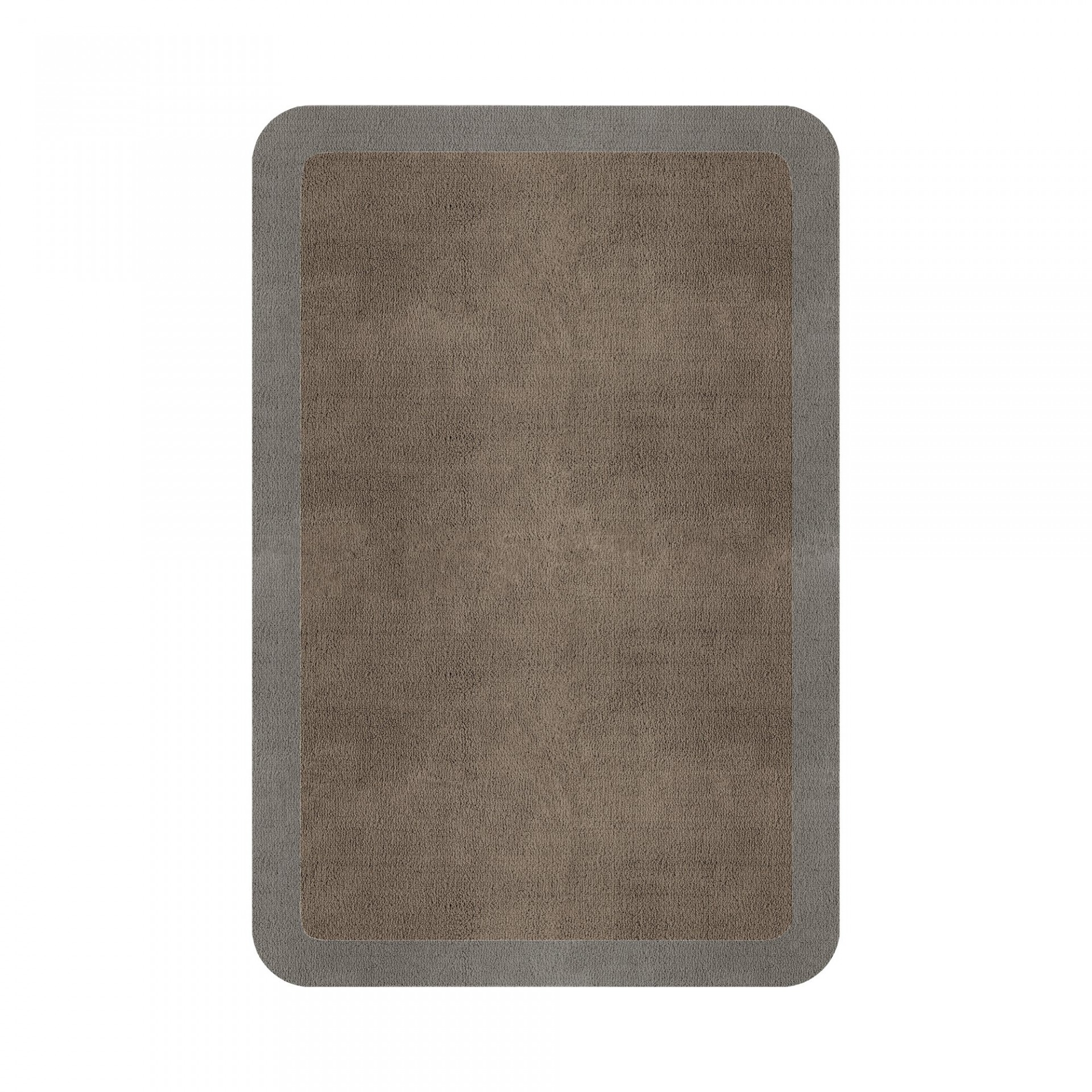 BORDER ATELIER TAUPE ROUNDED EDGE AREA RUG