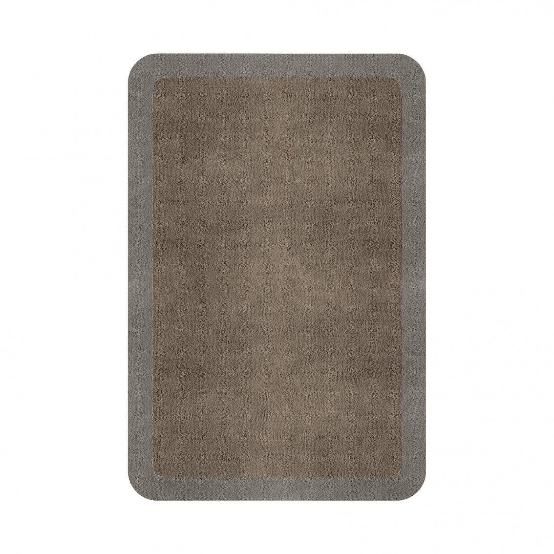 BORDER ATELIER TAUPE ROUNDED EDGE AREA RUG