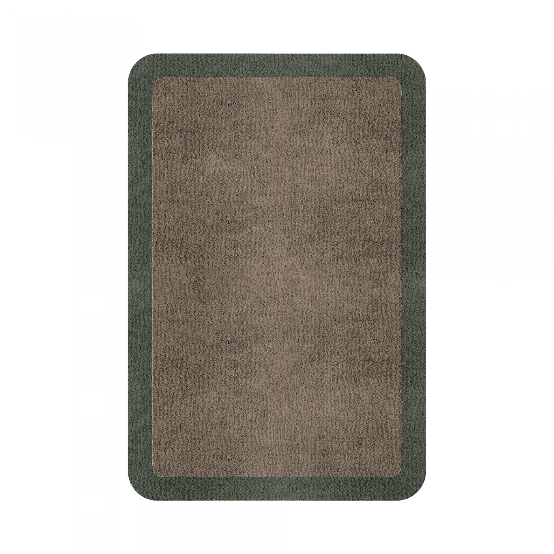 BORDER ATELIER TAUPE ROUNDED EDGE AREA RUG