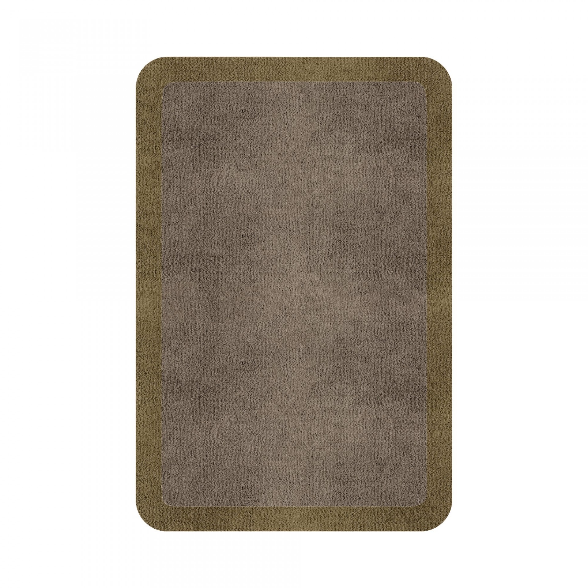 BORDER ATELIER TAUPE ROUNDED EDGE AREA RUG