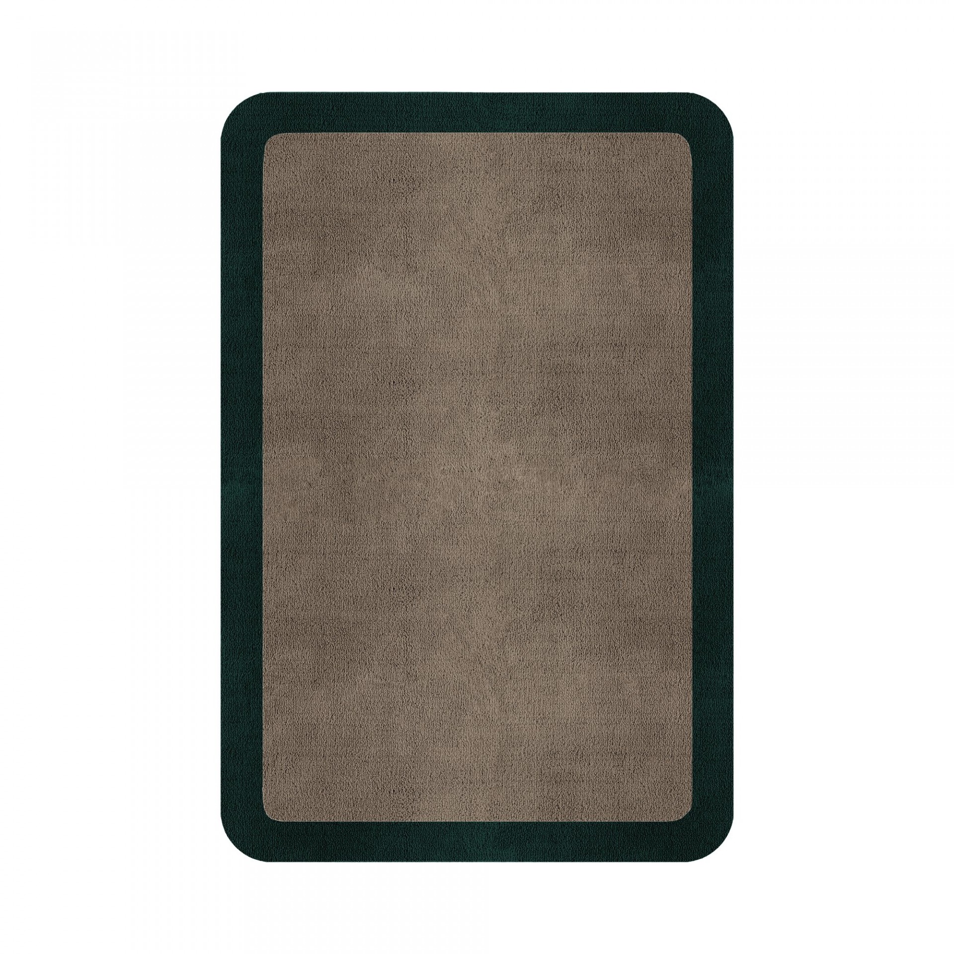 BORDER ATELIER TAUPE ROUNDED EDGE AREA RUG