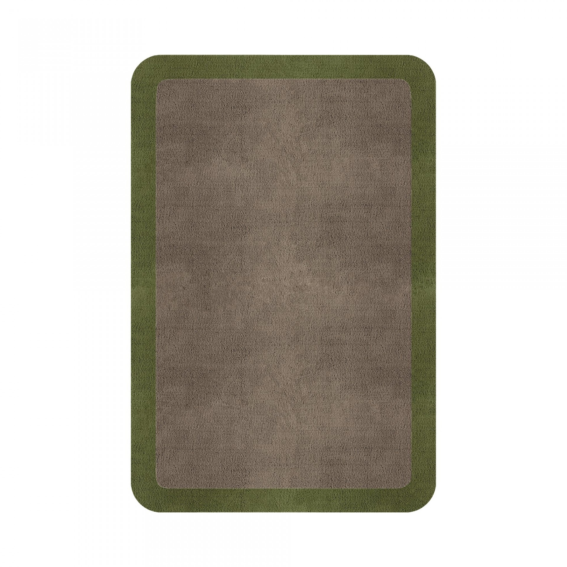 BORDER ATELIER TAUPE ROUNDED EDGE AREA RUG