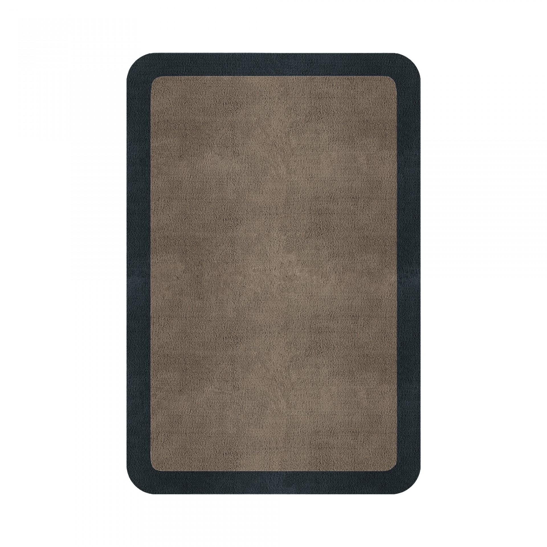 BORDER ATELIER TAUPE ROUNDED EDGE AREA RUG