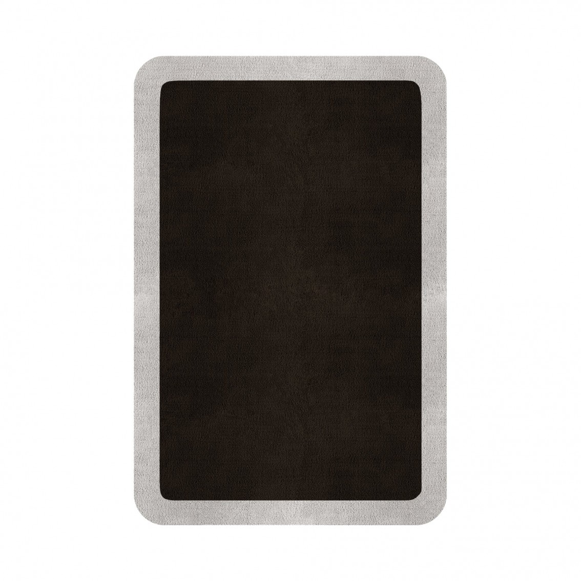 BORDER ATELIER DARK BROWN ROUNDED EDGE AREA RUG