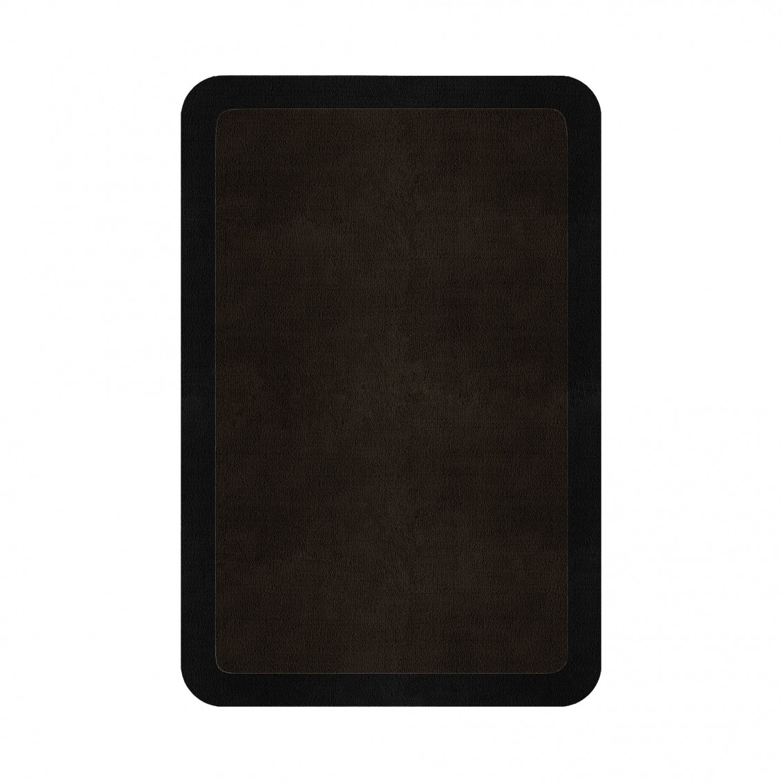BORDER ATELIER DARK BROWN ROUNDED EDGE AREA RUG