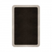 BORDER ATELIER DARK BROWN ROUNDED EDGE AREA RUG