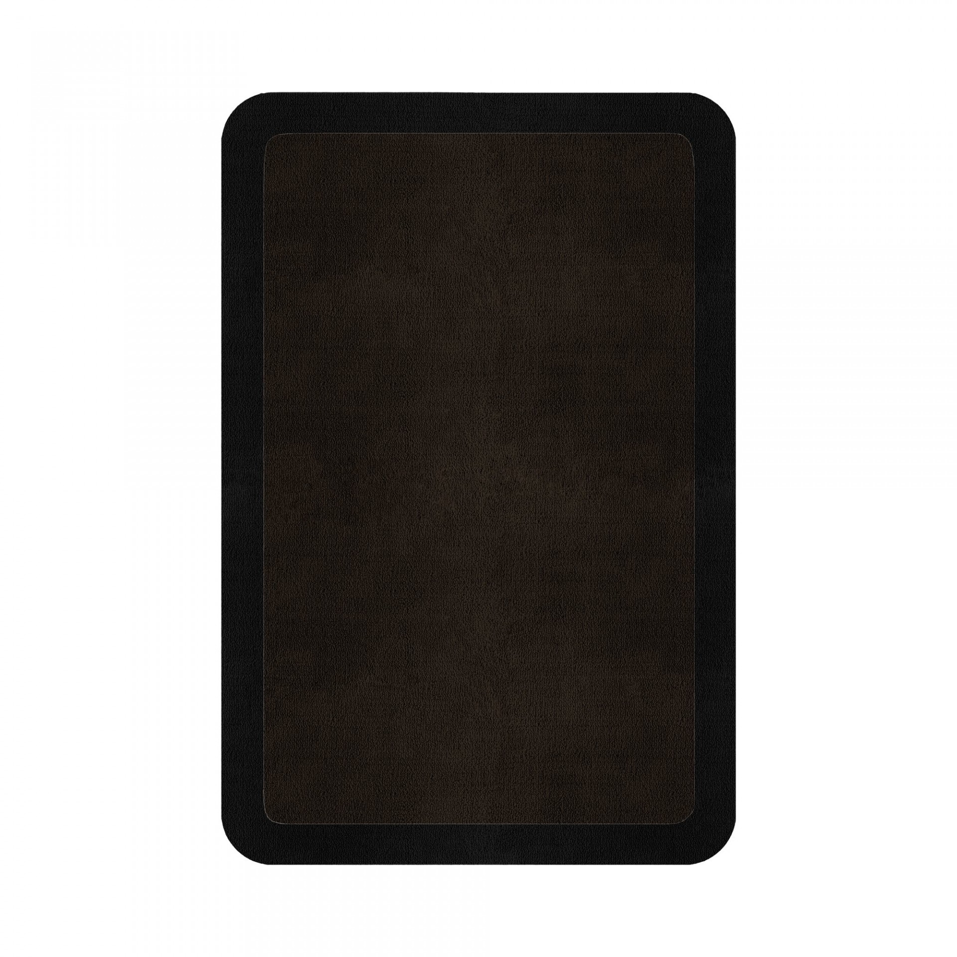 BORDER ATELIER DARK BROWN ROUNDED EDGE AREA RUG