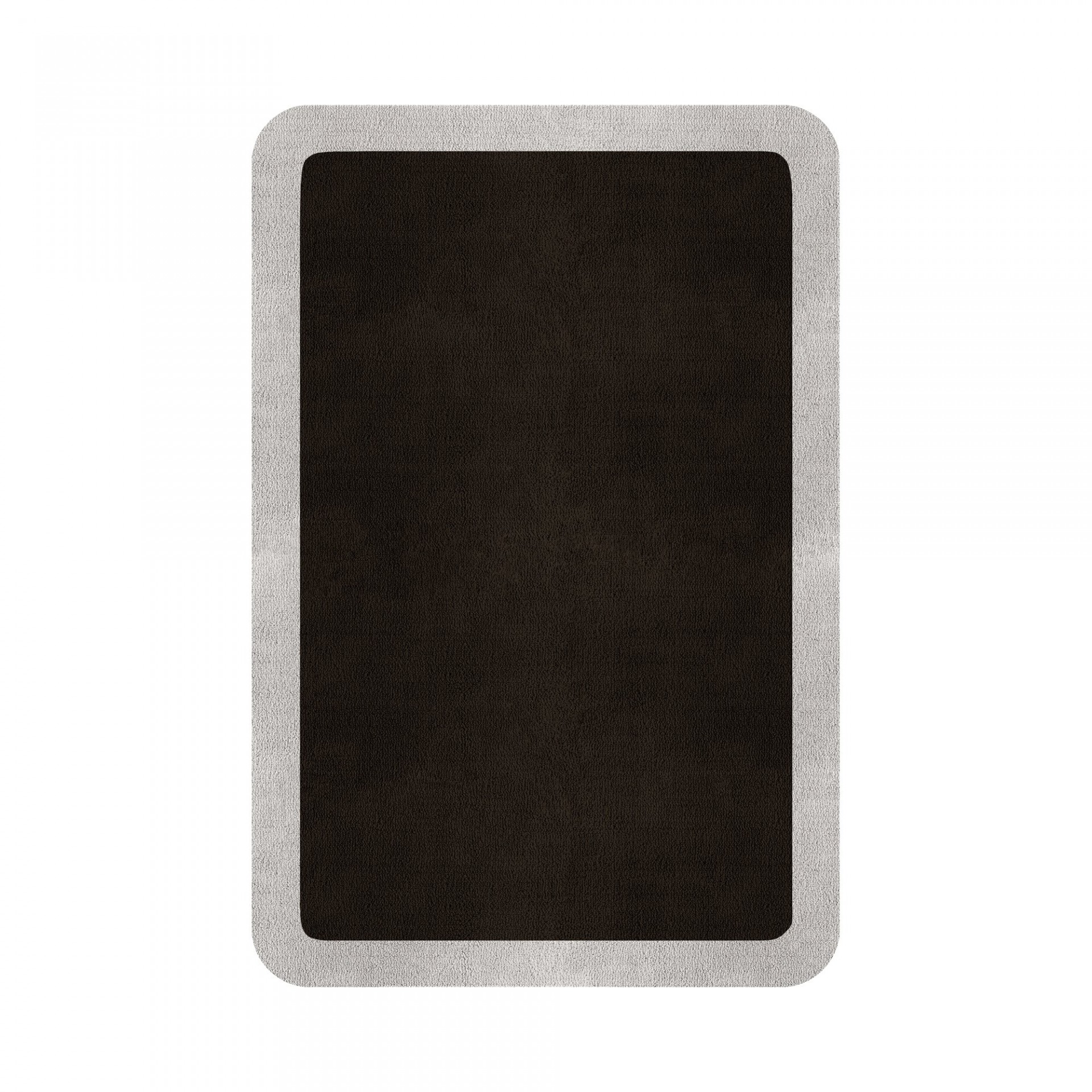BORDER ATELIER DARK BROWN ROUNDED EDGE AREA RUG
