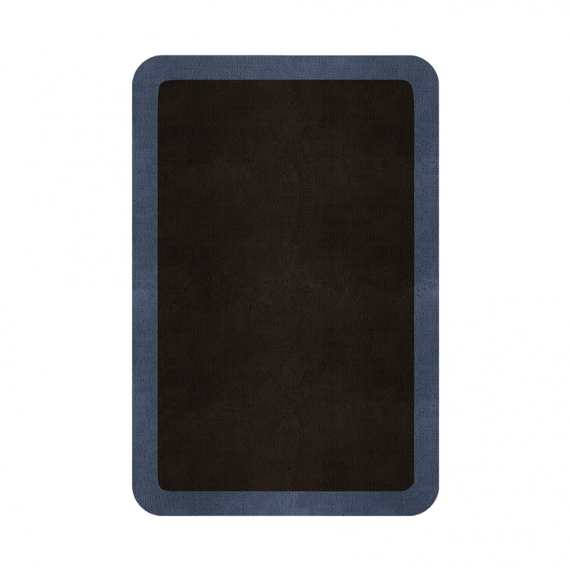 BORDER ATELIER DARK BROWN ROUNDED EDGE AREA RUG