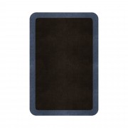 BORDER ATELIER DARK BROWN ROUNDED EDGE AREA RUG