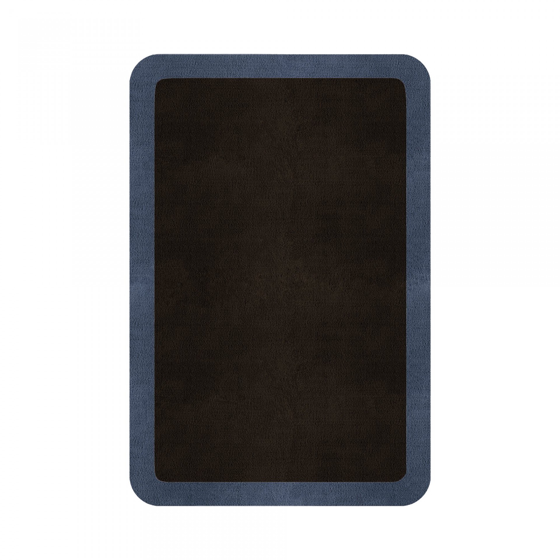 BORDER ATELIER DARK BROWN ROUNDED EDGE AREA RUG