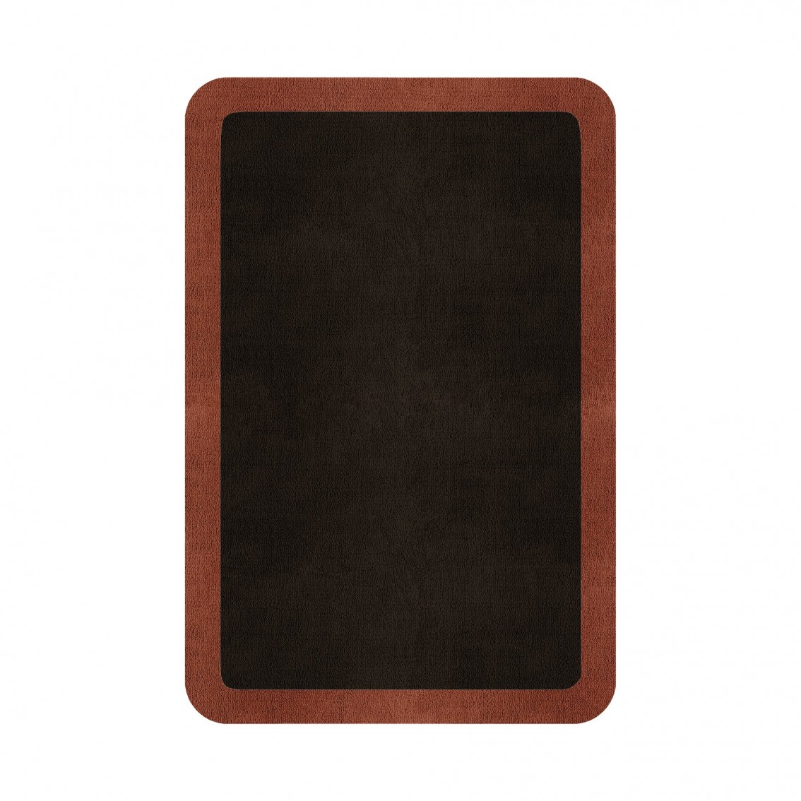 BORDER ATELIER DARK BROWN ROUNDED EDGE AREA RUG BORDER ATELIER DARK BROWN ROUNDED EDGE AREA RUG