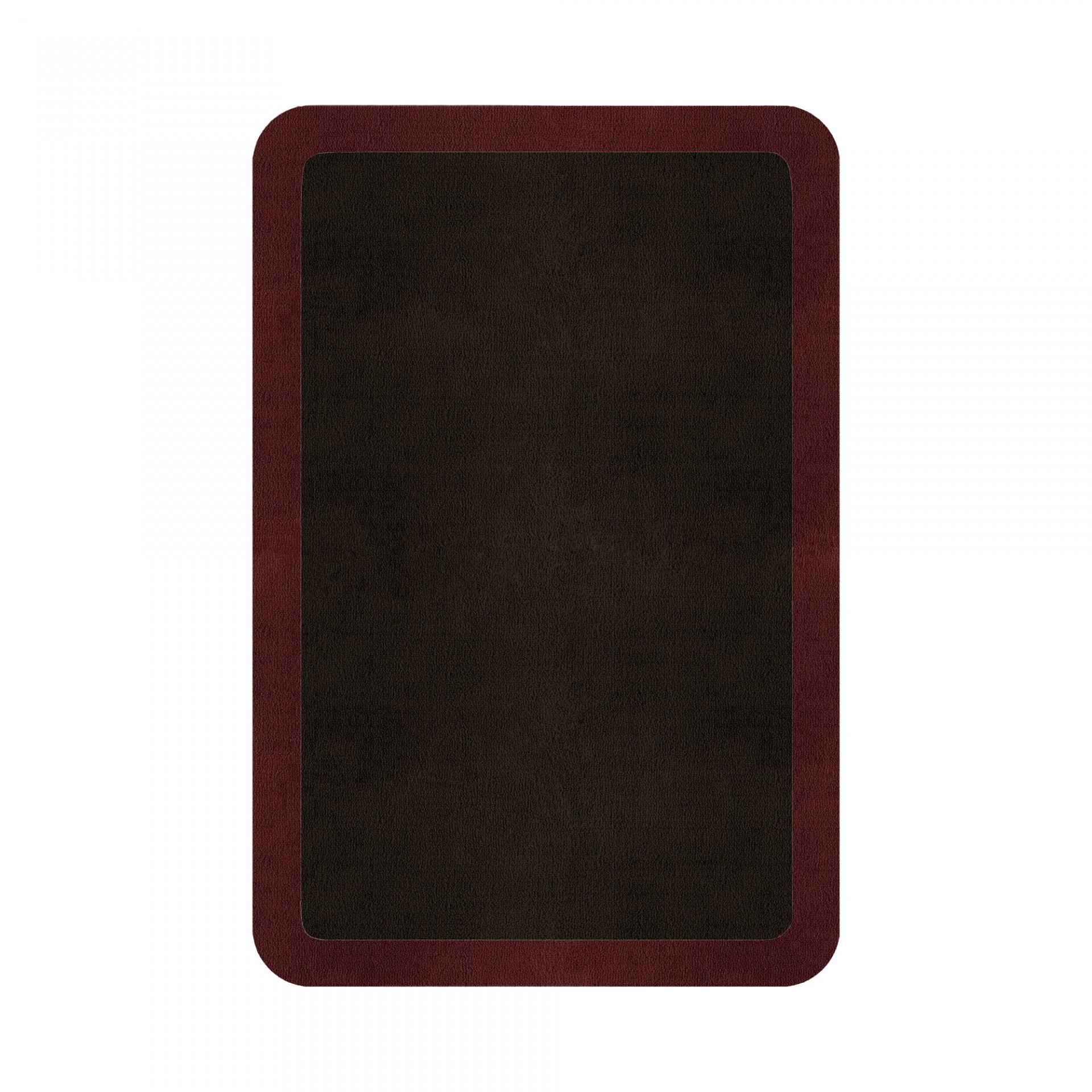 BORDER ATELIER DARK BROWN ROUNDED EDGE AREA RUG