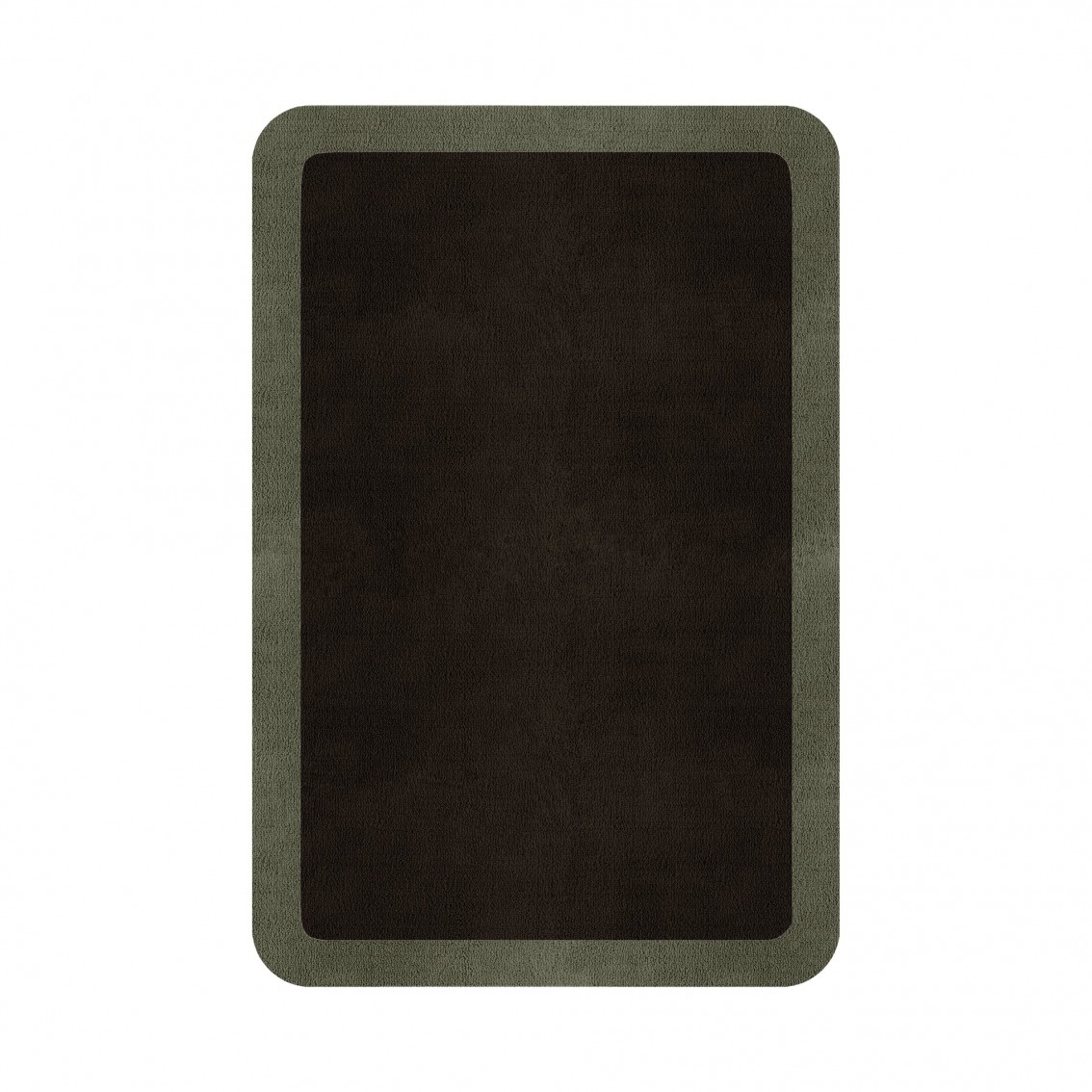 BORDER ATELIER DARK BROWN ROUNDED EDGE AREA RUG BORDER ATELIER DARK BROWN ROUNDED EDGE AREA RUG