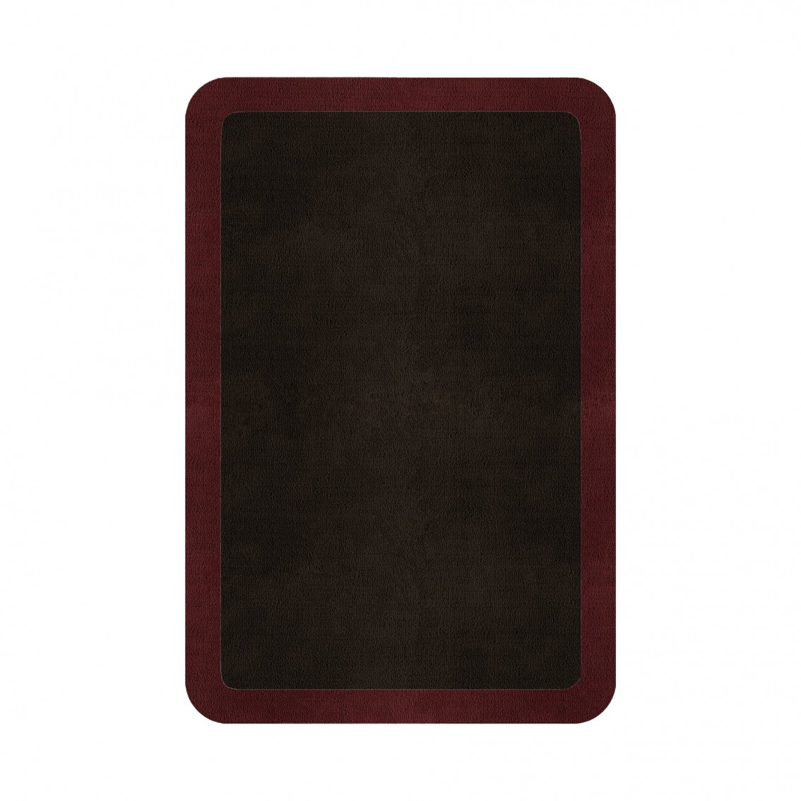 BORDER ATELIER DARK BROWN ROUNDED EDGE AREA RUG BORDER ATELIER DARK BROWN ROUNDED EDGE AREA RUG