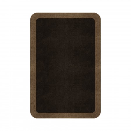 BORDER ATELIER DARK BROWN ROUNDED EDGE AREA RUG BORDER ATELIER DARK BROWN ROUNDED EDGE AREA RUG