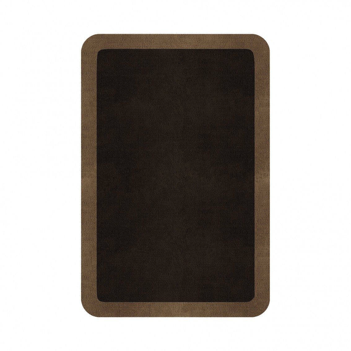BORDER ATELIER DARK BROWN ROUNDED EDGE AREA RUG BORDER ATELIER DARK BROWN ROUNDED EDGE AREA RUG